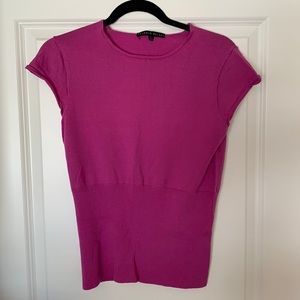 Antonio Melani Pink Wool Sweater Shirt Short Sleeved